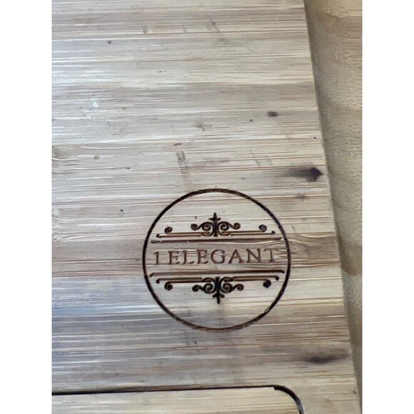 1 Elegant Bamboo Charcuterie Board Drawer with 4 Tools 13" x 13" - Picture 2 of 4